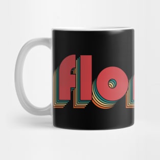 Florida - Retro Rainbow Typography Style 70s Mug